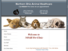Tablet Screenshot of noahpetclinic.com